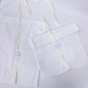 BSCI Logo personnalisé impression luxe sergé coton tissu enveloppe sac à main sac d'emballage avec <span class=keywords><strong>cravate</strong></span> <span class=keywords><strong>costume</strong></span> vêtements poussière coton <span class=keywords><strong>pochette</strong></span> à rabat - Product Image 6