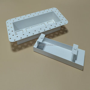 Modern Design 4x10 Flush <strong>Wall</strong> Ceiling Register <strong>Vent</strong> Square White Metal Exhaust Drywall Mount <strong>Vent</strong> for HVAC Ventilation Floor - Product Image 5