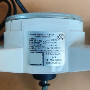 มอเตอร์ดีซีไร้แปรงถ่าน ZKFN-30-10-19L รุ่นเรซิ่นแพ็ค 30 วัตต์ 310 โวลต์ 900 รอบต่อนาที สำหรับเครื่องปรับอากาศภายนอกอาคาร - Product Image 1