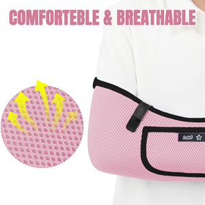 Cabestrillo de Malla Transpirable de Algodón para Niños, para Soporte de Lesiones en Codo y Muñeca, con Correa Ajustable y Soporte de Hombro - Product Image 6