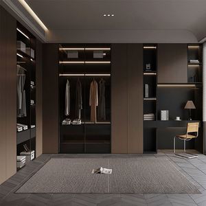 Luxury Custom Wardrobe Set for Villa & Apartment High-End Finish Walk-in Closet Free CAD Design Bedroom Furniture for Home - Product Image 2
