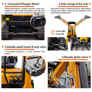 HT20迷你挖掘机液压履带式挖掘机液压先导新型迷你履带式挖掘机三缸水 - Product Image 6