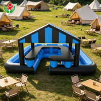 Bar flottant gonflable sur mesure, bar aquatique commercial pour location événementielle