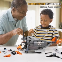 MOULD KING 15043 jouets de voiture RC haute technologie MOC-10855, blocs de construction de modèle d'avion en briques pour garçons