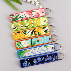 맞춤 양면 자수 키체인, 애니메이션 디자인 이름표 커스텀 자수 키링 - Product Image 2