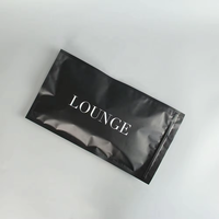 Sac d'emballage personnalisé noir mat à soufflets latéraux pour sweats à capuche, sac refermable en aluminium Mylar pour cheveux, vente en gros