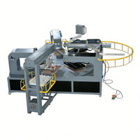 Presse à chaud pneumatique rotative automatique à 7 postes de travail 60x40, support industriel pour vêtements, taille personnalisée, état neuf