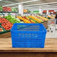 Caisses d'expédition en plastique personnalisées 514*355*310mm, paniers de stockage en plastique pour fruits et légumes