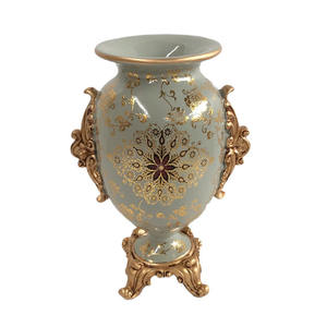 Jarrón rústico de doble manija-American Retro Crackle Ceramic Home Decor - Product Image 2