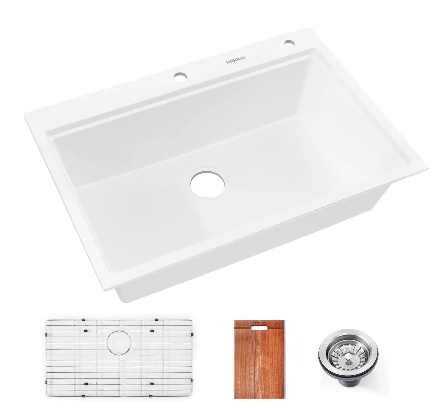 33 inch drop in quartz sinks white finished single bowl kitchen sink Direct Order Delivery