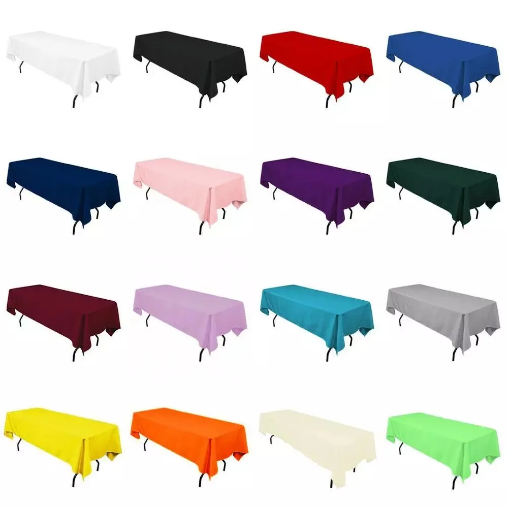 Wholesale Premium Quality Multicolor 100% Polyester Table Cloths Wedding Tablecloths for Hotel Wedding Party Picnic