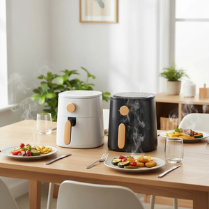 <span class=keywords><strong>Friteuse</strong></span> à air électrique moderne 4L en <span class=keywords><strong>plastique</strong></span> avec écran LCD, bouton mécanique, minuterie, facile à <span class=keywords><strong>nettoyer</strong></span> pour usage domestique, hôtelier et extérieur - Product Image 1