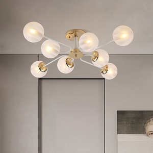 Camera da letto in stile nordico di tendenza camera da letto negozio di abbigliamento per la casa lampada a sospensione moderna in vetro a sospensione - Product Image 1