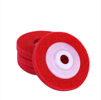 Roue de polissage non tissée de 4 pouces avec support en nylon et plastique pour l'acier inoxydable