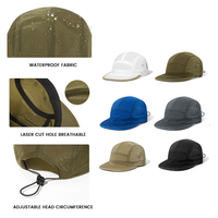 Gorra de Campamento Personalizada sin Estructura, Ligera, de 5 Paneles, de Secado Rápido, Impermeable, para Correr, Deportiva, de Nailon, para Hombre