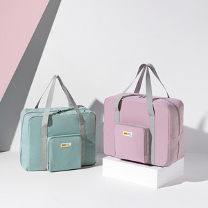 Sac de voyage pliable personnalisé avec logo, grande capacité, extensible, sac de rangement pliable, sac de voyage à main - Product Image 1