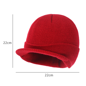 Knit Visor Beanie Winter Radar Cap With <b>Classic</b> Brim for Men and Women - Product Image 4