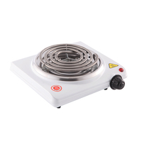 Cuisinière électrique portable multifonctionnelle à cuisson rapide 1000W à brûleur unique, plaque chauffante électrique, chauffe-eau, bobine en spirale