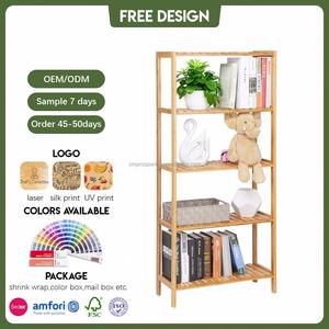 Échelle à serviettes autoportante en bambou, design simple et tendance, pour salle de bain - Product Image 6