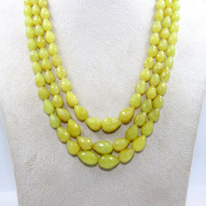 Perles de saphir jaune naturel facettées en forme de goutte 4-8 mm, brins de 18 pouces, pierres précieuses naturelles pour la création de bijoux à prix de gros - Product Image 1