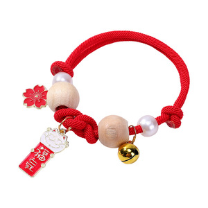 Collar para mascotas Dada Bear, cuentas de madera de alcanfor, ajustable para perros pequeños, gatos, todas las estaciones - Product Image 5