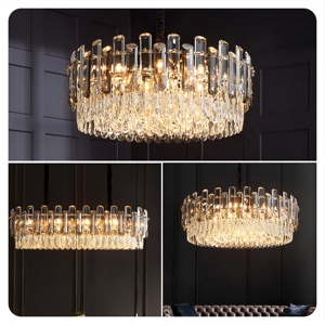 Lampadari Moderni di Lusso in Cristallo K9 e Oro con Luci a Led, Lampade a Sospensione da Soffitto per Sala da Pranzo e Camera da Letto in Stile <span class=keywords><strong>Rustico</strong></span> - Product Image 3
