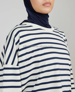 Camisetas de Manga Larga de Algodón Transpirable, Holgadas, Sólidas, de la Mejor Calidad, Nueva Moda, Ropa Islámica de Otoño, Conjuntos Casuales para Mujer - Product Image 6
