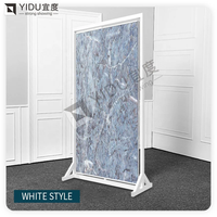 Nouveau présentoir vertical rotatif double face moderne pour carreaux de céramique, grand format, multifonctionnel, pour échantillons de marbre