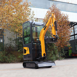 Nouvelle Mini-Excavatrice Compacte de 1 Tonne sur Chenilles avec Boîte de Vitesses PLC, Pompe Hydraulique et Moteur pour Travaux de Jardin, Verger et Ferme, Moteur Koop - Product Image 1