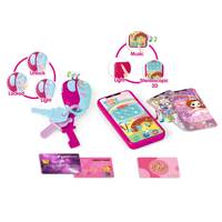 Jouets de maquillage en plastique avec lumière clignotante et sons, accessoires de beauté pour filles, sac de mode
