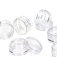 Pot cosmétique mini PS transparent de 3ml/5ml/10ml/15ml/20ml/30ml pour crème contour des yeux, crème pour les mains, idéal pour les voyages