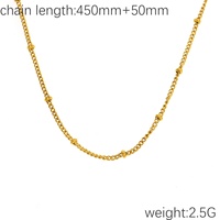 Chaîne de collier en acier inoxydable pour femmes, plaquée or 18 carats, avec chaîne serpent, hypoallergénique, cadeau de la Saint-Valentin pour la fabrication de bijoux