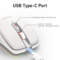 Mouse Optik Nirkabel Mini Portabel (2.4GHz) |   RGB Backlit Tipe-C yang Dapat Diisi Ulang |   Tombol Samping |   Desain Ergonomis |   Stok