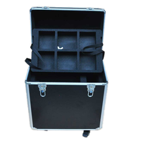 Valise de chariot à couvercle amovible personnalisée avec roues Valise de vol en aluminium durable pour le stockage des outils Caractéristiques d'affichage