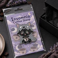 Broche en émail souple personnalisée OEM ODM avec logo, motif loup, mouton, yeux égourdissants, café, pour les amateurs de café, cadeau, badge de revers