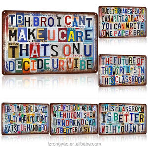 Tendencias 2026: Letreros Decorativos Personalizados de Metal Vintage al por Mayor, 20 <span class=keywords><strong>x</strong></span> 30 cm, Letreros Retro de Metal para Carreteras, Calles y Garajes - Product Image 1