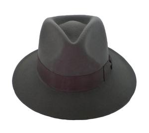 커스텀 빈티지 남성용 100% 호주산 울 트릴비 페도라 햇 펠트 갱스터 모자 1940년대 50년대 - Product Image 4