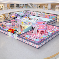 Aire de jeux intérieure pour enfants, château gonflable, parc de jeux commercial personnalisé pour enfants avec toboggan pour centre commercial