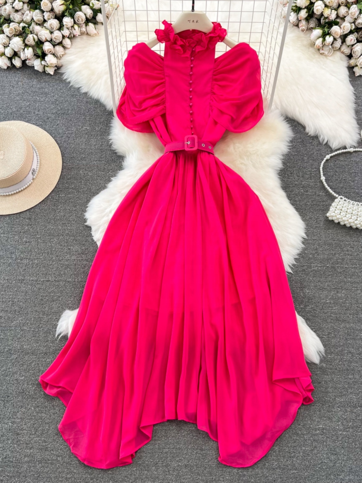 tight chiffon dress Floral Print Sequin pool party dress female with Spaghetti Straps and Backless Design for Women -ozision 241125