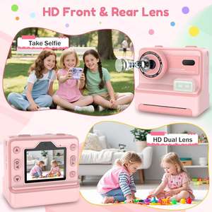 Appareil photo numérique instantané pour enfants, design de dessin animé mignon, couleur rose et bleue, vidéo 1080p, photo 48MP, matériau ABS, cadeau d'<span class=keywords><strong>anniversaire</strong></span> ou de Noël - Product Image 3