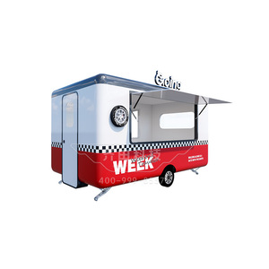 Food Truck mobile 2 roues en acier inoxydable, montage facile, pour restauration extérieure - Product Image 1