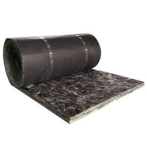 Lana <span class=keywords><strong>de</strong></span> Vidrio para Aislamiento <span class=keywords><strong>de</strong></span> <span class=keywords><strong>Ductos</strong></span> HVAC R91.7 38mm Revestimiento Negro, Rollo <span class=keywords><strong>de</strong></span> Lana <span class=keywords><strong>de</strong></span> Vidrio Resistente al Fuego Black Veil - Product Image 1