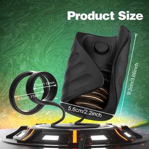 Mainan Seks Elektrik 3-in-1 Bentuk Cangkir Pesawat dengan Fungsi Getar, Kontrol Jarak Jauh via Aplikasi Pintar, Silikon, 2 Cincin, Cangkir Masturbasi Pria - Product Image 4