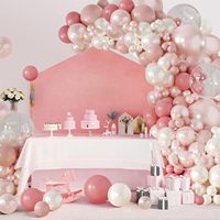 Kit d'arche de ballons double peluche pour la révélation du sexe Guirlande de ballons blancs perlés pour l'anniversaire de la fête des mères Halloween DIY