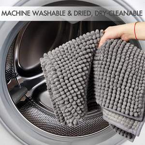 רגל חדש מותאם אישית סיטונאי זול שטיחי אמבטיה רכים להחלקה מחצלות אמבטיה שאגי סופג מים סט מחצלות אמבטיה שניל - Product Image 6