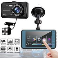 Haute définition 1296P écran tactile voiture montage Dash Cam 4 pouces nouvelle image inversée DVR WDR Vision nocturne caché double enregistreur de conduite