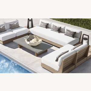 Sassanid moderni mobili da esterno <span class=keywords><strong>di</strong></span> <span class=keywords><strong>lusso</strong></span> Maya Teak modulare personalizzabile divano componibile - Product Image 1