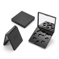 Palette de fards à paupières portable en forme de cœur avec miroir pour trousse de maquillage, emballage personnalisé en plastique AB, logo personnalisé