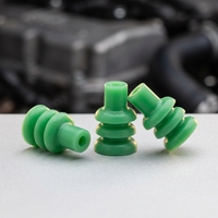 Joints d'étanchéité en silicone pré-grasés verts 347874-1 de qualité OEM pour entrée de câble unique pour boîtier de connecteur automobile