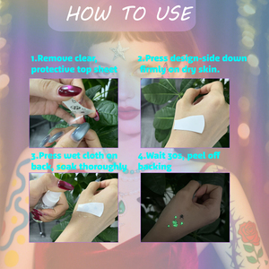 สติกเกอร์สักลายชั่วคราวเรืองแสงในที่มืดแบบกำหนดเอง - มากกว่า 14 สี |   ตัวเลือกการออกแบบมากกว่า 100 แบบ |   รับคำสั่งซื้อจำนวนน้อย |   ปาร์ตี้/คริสต์มาส - Product Image 2
